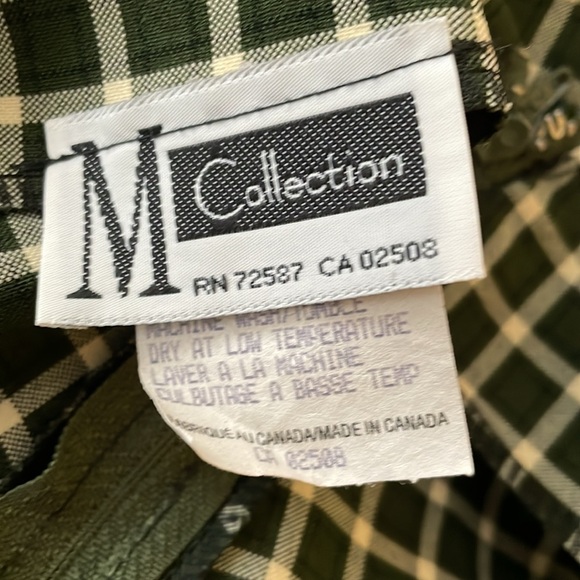 Vintage high waist green checkered plaid flared pants size 6-8 29 waist - Picture 9 of 9